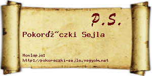 Pokoráczki Sejla névjegykártya